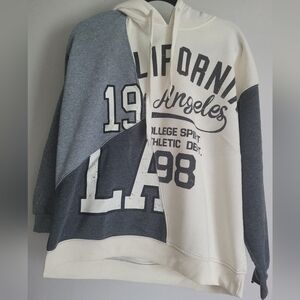 LA color block hoodie